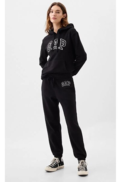 GAP V-Gap Herıtage Jogger Fleece 463492 Kadın Eşofman Altı SİYAH