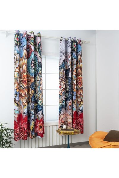 fulina Floral Curtains Blackout Window Panels Room for Living Room Dining Room Bedroom, 52"×84", 2 Panels