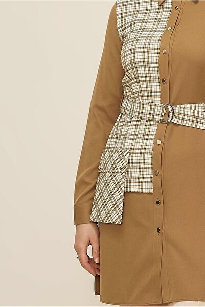 Alvina EKOSE DESEN DETAYLI CEPLİ TUNİK 43377