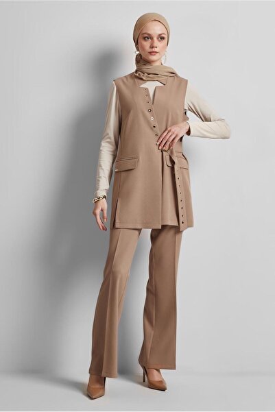 Alvina Belted Vest Pants Suit 45383
