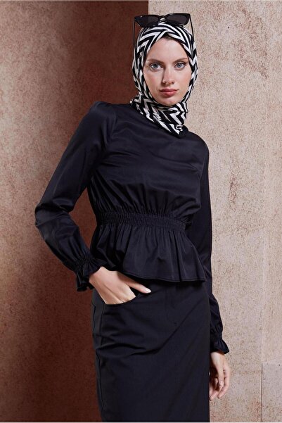 Alvina Μπλούζα με λάστιχο μέση και μανσέτα - 42762