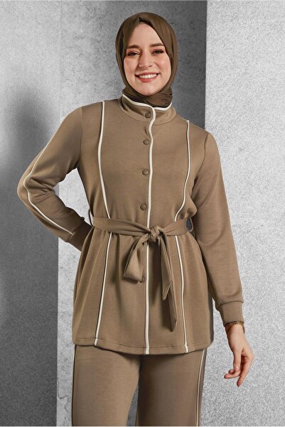 Alvina Belted Pants Tracksuit Set 45262