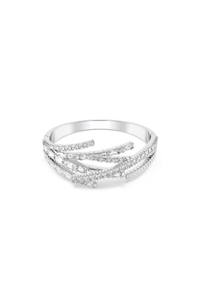 Swarovski Matrix Bileklik, Karışık kesimler, Beyaz, Rodyum kaplama