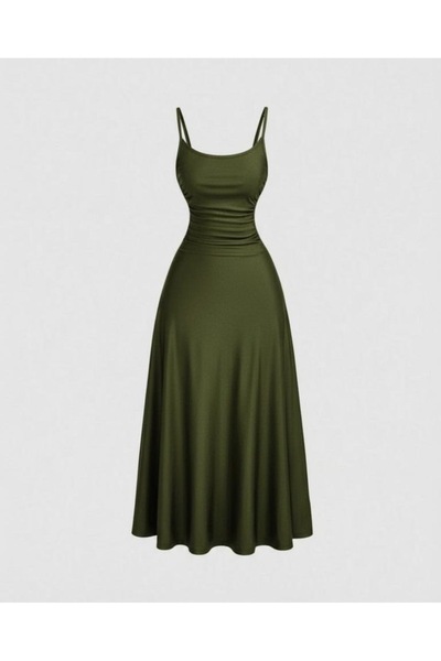 Dressco Kylie - İnce Askılı Beli Saran Maxi Elbise