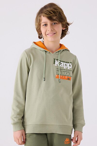 Kappa Douglas Boy's Green Regular Fit Sweatshirt