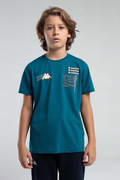 Kappa Logo Jonas Erkek Çocuk Yeşil Regular Tişört