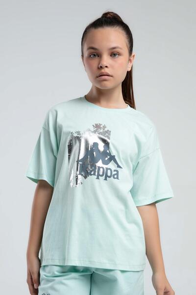 Kappa Authentic Kali Kız Çocuk Yeşil Regular Fit Tişört