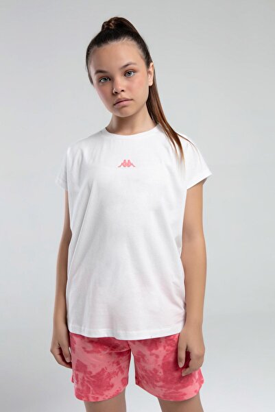 Kappa Αυθεντικό μπλουζάκι Kailyn Girl's White Regular Fit