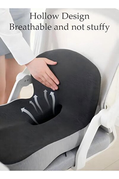 Generic Lumbar Support Pillow Seat Cushion for Office Chair Pressure Relief Sciatica & Tailbone Pain Relief