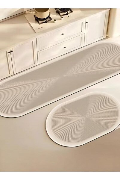 Generic Diatom Mud Bath Mat Set Bathroom Kitchen Rug Mat Extra Absorbent Bath Rugs Non-Slip Quick Drying