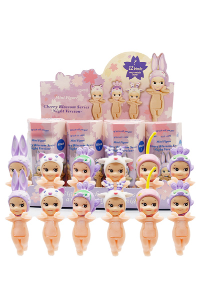 WANNA PROTECT Sonny Angel Cherry Blossom Night Mini Figure Series Surprise 1 Piece Toy Figure, Phone Decoration Figure