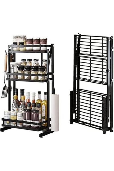 COOYA Collapsible Utility Cart with Wheels, Foldable Grocery Shopping Cart on Wheels