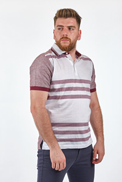 Gallus Ανδρικό μπλουζάκι με ριγέ λαιμόκοψη πόλο - κοντό μανίκι κανονική εφαρμογή