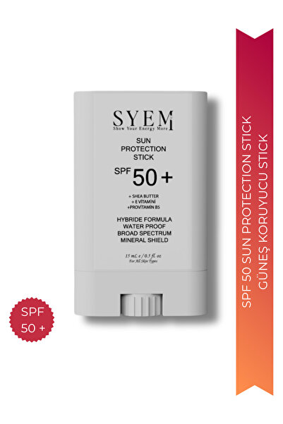 SYEM SUN PROTECTION Güneş Koruyucu Stick SPF 50+ UVA/UVB Koruma – Suya Dayanı...