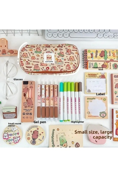 GlassySKY حامل أقلام على شكل شخصية لطيفة (لا يشمل ملحقات الأقلام)