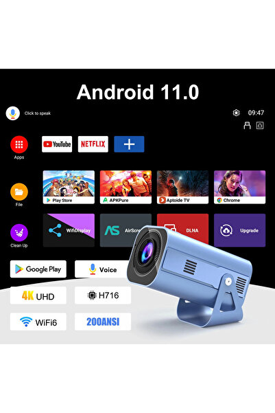 OEM Cinevo CVO-G1 Portable Projector – Home Cinema, 4K UHD, Android 11