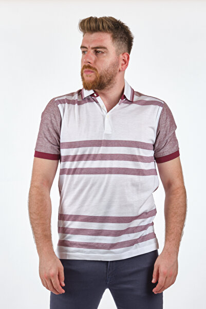 Gallus Ανδρικό μπλουζάκι με ριγέ λαιμόκοψη πόλο - κοντό μανίκι κανονική εφαρμογή