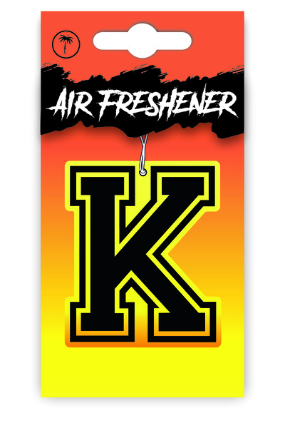 Duftpalm K Harf Tasarımlı Dekoratif Araç Kokusu ve Aksesuarı