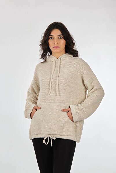 Unıquemode Унікальний модель Oversize жіночий трикотажний светр з капюшоном - зручний і стильний