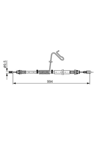 Bosch Cablu Frana De Parcare Ford Transit Bus/Transit Caroserie/Transit Platou