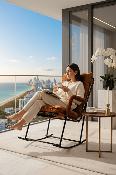 Berta Concept SALLANIR SANDALYE BEBEK EMZİRME KOLTUĞU SALLANAN SANDALYE TURUNCU