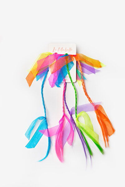 Le Mabelle Girl's Buckle with Multicolored Hair Detail