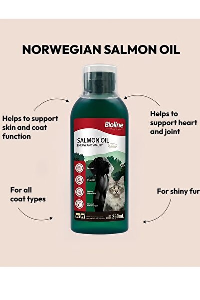 Bioline Norwegian Salmon Oil Energy And Vitality Dog And Cat - 250ML