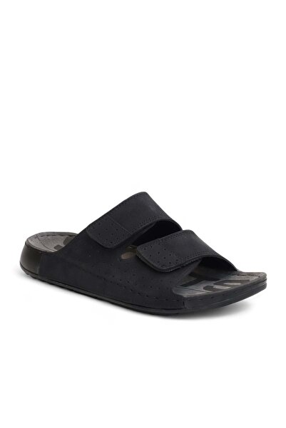 Konfores 2157 Double Velcro Full Anatomical Sole Men's Slippers Compatible for Daily, Umrah and Hajj