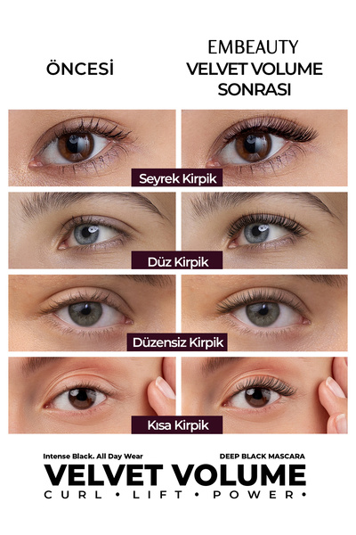 Embeauty Ultra Siyah Dolgunlaştırıcı Maskara – Hacim ve Uzunluk Etkili