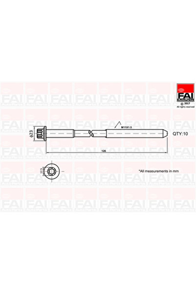 FAI AUTOPARTS Set Surub Chiulasa Dacia Duster/Logan/Sandero Nissan Almera 2/C...