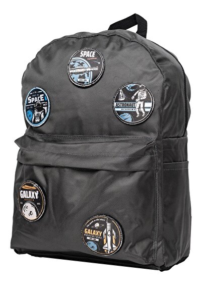 PERLOTUS Replaceable Space Astronomy Themed Unisex Patch Casual Sports Backpack