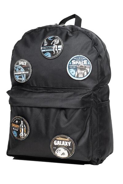 PERLOTUS Replaceable Space Astronomy Themed Unisex Patch Casual Sports Backpack