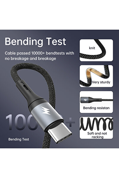 Aspor AC-55 USB-C to USB-C 60W 1m long data cable