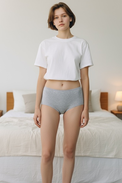 DU&ME Πολυτελές ψηλόμεσο βαμβακερό ελαστικό ύφασμα ελαστικό γυναικείο κιλότ