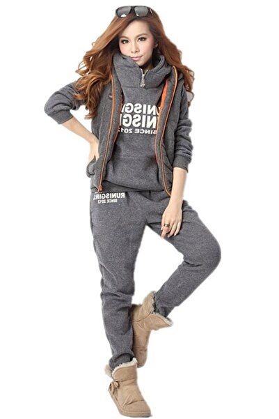 Toridas Günlük Kışlık Rahat Üçlü Kadın Eşofman Takımı