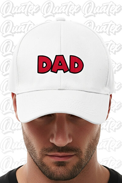 QUATEX Pălărie Brodată Tată – Model Unisex Gabardină Albă 100% Bumbac