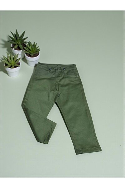 RİNDO KİDS Classic Cut Slim Gabardine Pants Khaki