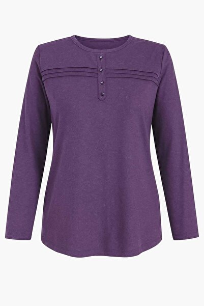 Nacar Moda Γυναικεία χειμερινή μπλούζα ελαστικό ύφασμα Mother Combed Cotton μ...