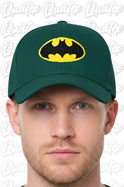 QUATEX Капелюх з вишивкою Batman – зелений, 100% бавовна, габардин, унісекс