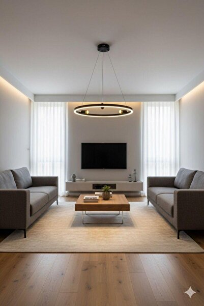 Vonalight Siyah, Salon,Sarkıt,lamba,led Aydınlatma,Avize,dekoratif 3000K Işık...