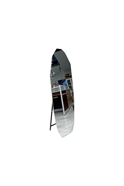 Al Saada Home Floor Mirror with Frame - Silver - 50x160 cm