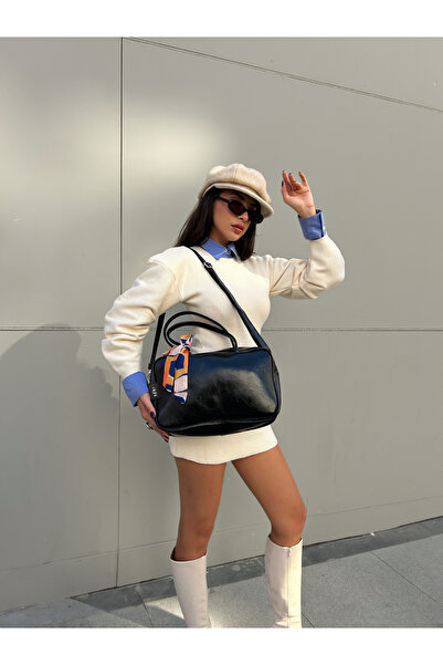 Night حقيبة يد وكتف نسائية سوداء من فيفيان موديل فولار مع هدية