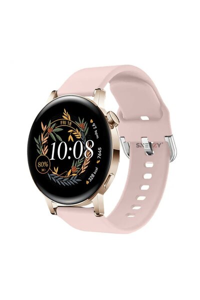 Sneezy Huawei Watch Gt3 42mm Ile Uyumlu 20mm Purelux Soft Tokalı Silikon Kordon Dayanıklı Spor Stil