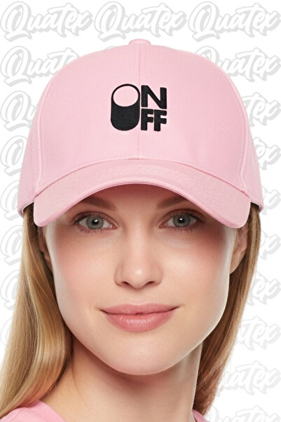 QUATEX Onoff Embroidered Hat – Pink 100% Cotton Gabardine Unisex Model