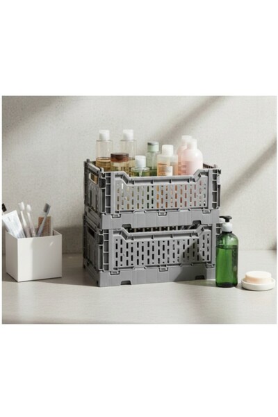 SyaMAG Set 2 pcs hard plastic foldable boxes, 27 x 17 x 10 cm, 4 L, universal use