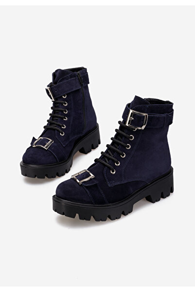 B T Shoes Bocanci dama piele albastri Antonina V2