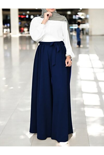 Toridas Yazlık Kemerli Kadın Keten Şalvar Pantolon