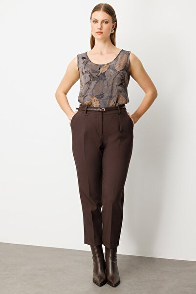 Ekol Beli Kemerli Bol Paça Pantolon