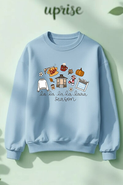 Vordevia Hanorac din bumbac cu cu imprimeu fire B guler rotund O supradimensionat din seria Gilmore Girls