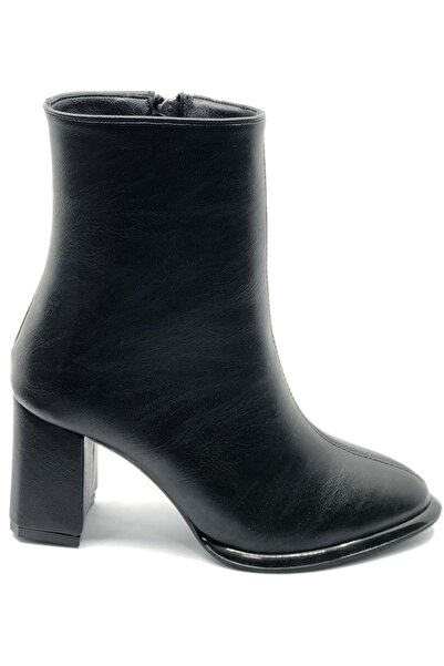 KOCAMANLAR Feles stitch detailed classic heeled women's boots black